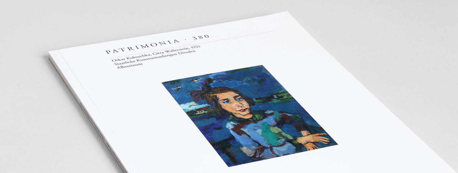 Broschüre Patrimonia 380, Oskar Kokoschka, grafische Gestaltung