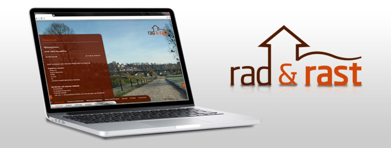 Webseite Rad & Rast Rad & Rast Internetseite mit Wort-Bild-Marke ”Rad & Rast“ Agentur Grafikladen