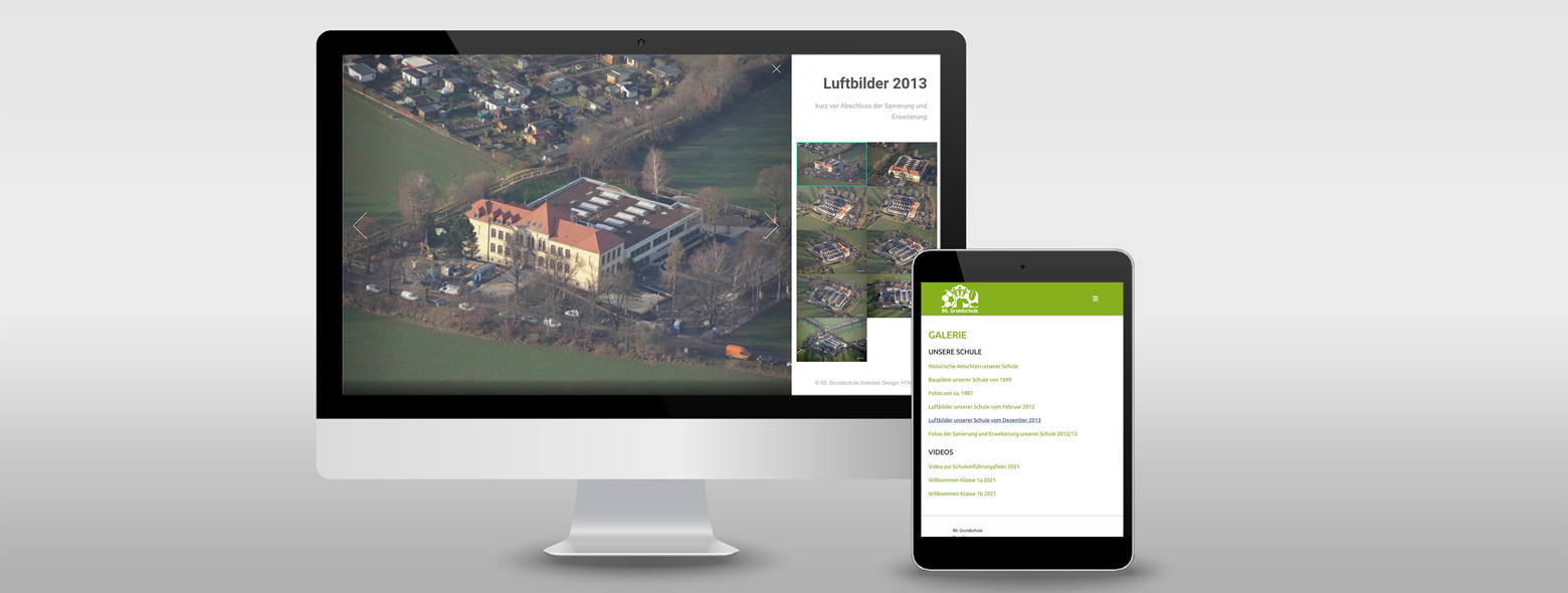 90. Grundschule Dresden - neue Webseite 90. Grundschule Dresden 90. Grundschule Dresden - Webseite	 Agentur Grafikladen