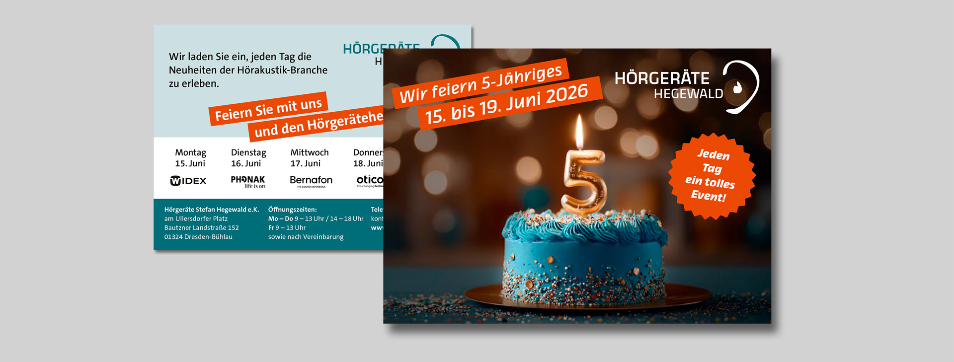 Postkarte 5 Jahre H&ouml;rger&auml;te
